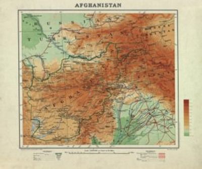 Afghanistan 1912 Antique Map