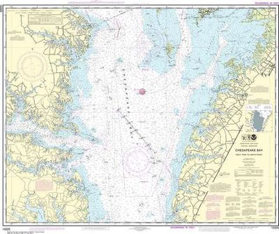 Nautical Chart 12225 Chesapeake Bay Wolf Trap to Smith Point
