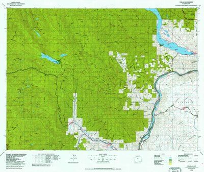 Chelan Washington Area USGS Topographic Map 1 to 100k scale