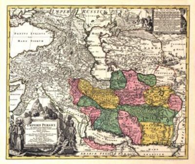 Iran 1724 Antique Map Replica