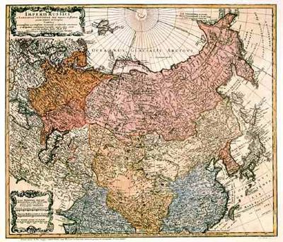 Antique Map of Imperial Russia 1739