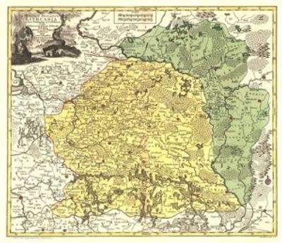 Lithuania 1700s Antique Map Replica