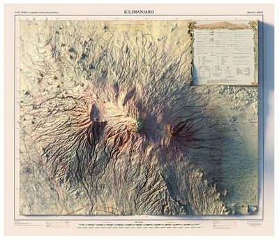 Kilimanjaro 1978 Relief Map l Muir Way