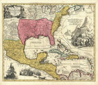 Antique Map of North & Central America 1759