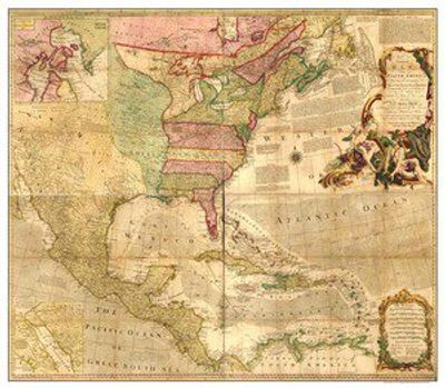 Antique Map of North America 1763
