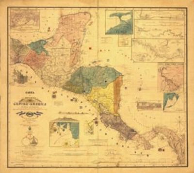 Central America 1862 Antique Map Replica