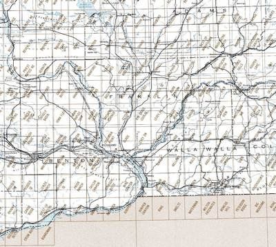 Walla Walla WA and Pendleton OR Area 1 to 24k Topographic Map Index