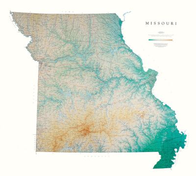 Missouri Wall Map l Raven Maps