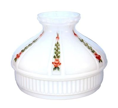 Aladdin White With Red Roses Lamp Shade