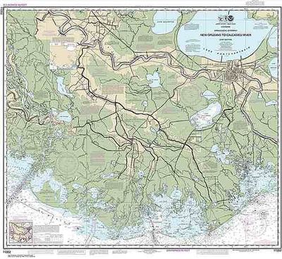 Nautical Chart 11352 Gulf Coast: Atchafalaya to New Orleans