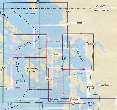 San Juan Islands Nautical Charts by NOAA