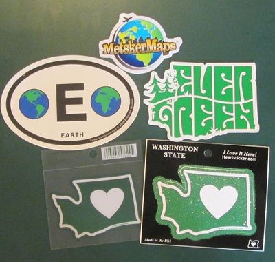 Assorted Map Stickers