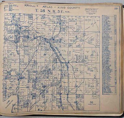 King County Antique Township Atlas 1912 Page Sample