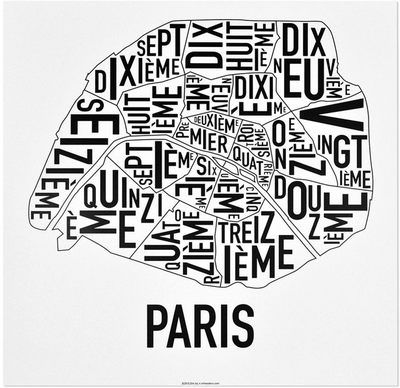 Paris Neighborhoods Graphic by Ork