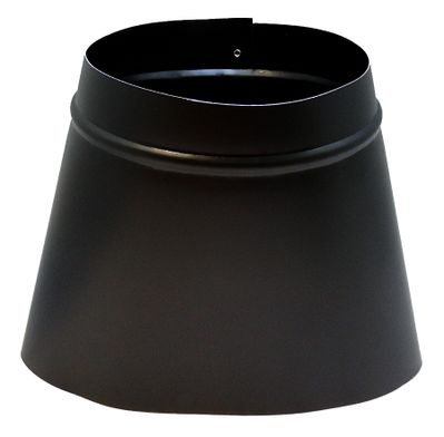 Stove Pipe, Black Oval to Round Boot - Various Sizes