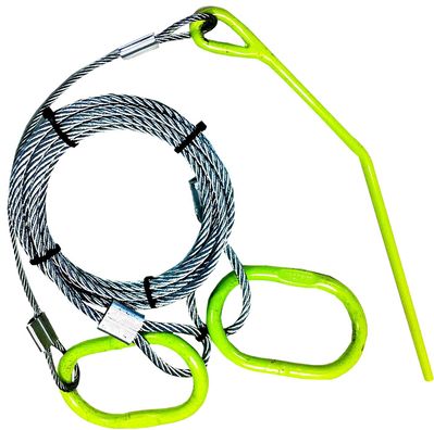 Heavy Duty Log Choker Cable with Rings and Probe Stake