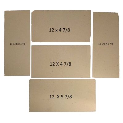 5 Piece Set Firebricks for Harman