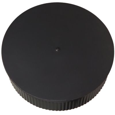 Black Stove Pipe Plug with Crimped End