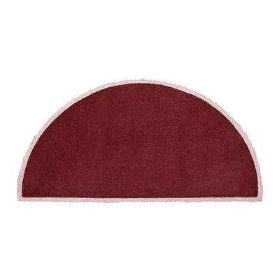 Half Round Hearth Rug - Plum Wine
