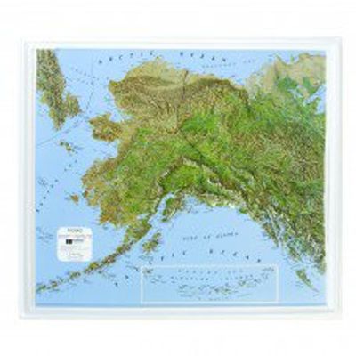 Alaska Raised Relief Map