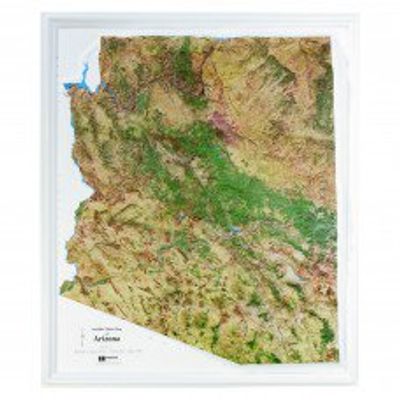 Arizona Raised Relief Map Satellite