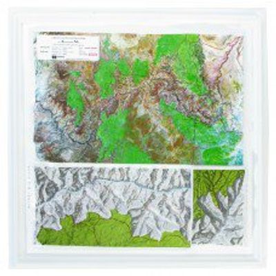 Grand Canyon National Park Raised Relief Map