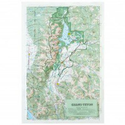 Grand Teton National Park Raised Relief Map