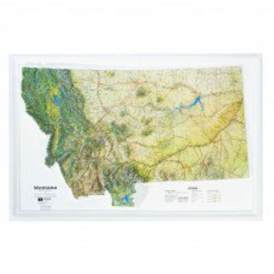 Montana Raised Relief Map