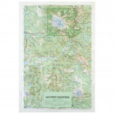 Mt. Rainier National Park Raised Relief Map