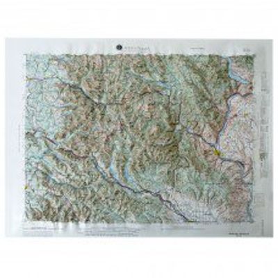 Wenatchee Washington Raised Relief Map