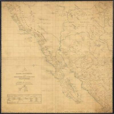 Baja California Mexico 1823 Antique Map Replica