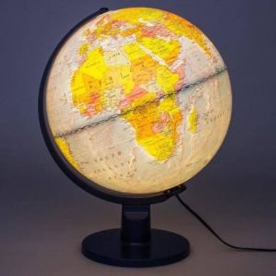 Scout 12 inch Illuminated World Globe Desktop