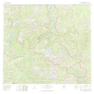 North Cascades National Park Topo Wall Map USGS