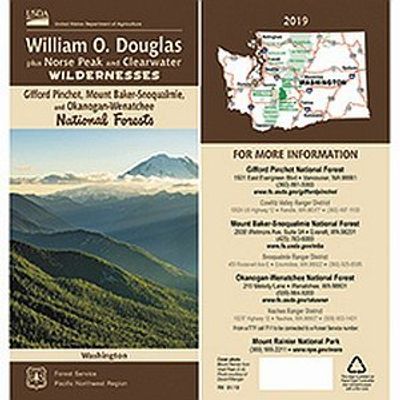 William O. Douglas & Norse Peak Wilderness Map - WA