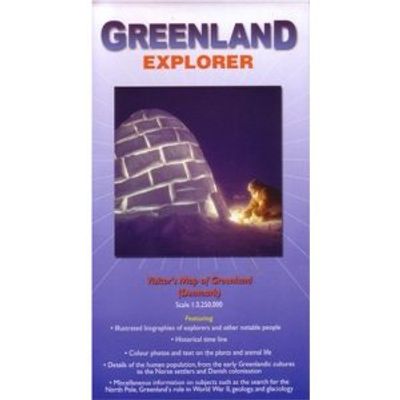Greenland Folded Travel Map with Photos of Wildlife and Scenery