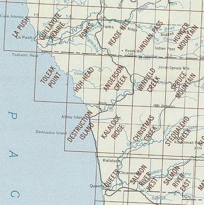 Forks Area Index Map for USGS 1 to 24K Topographic Maps