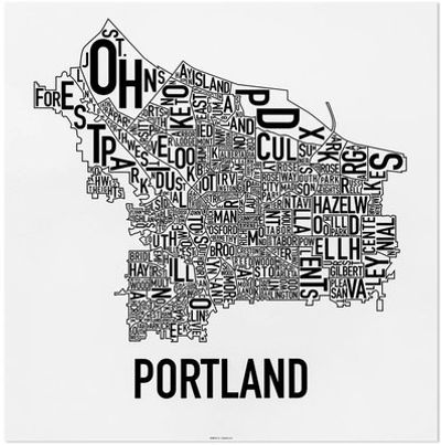 Portland Neighborhood Graphic by Ork