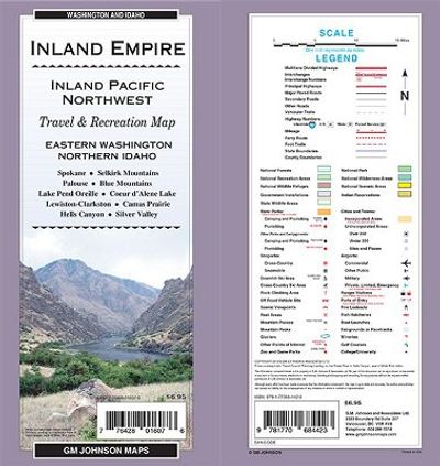 Inland Empire Pacific Northwest Travel Map GM Johnson