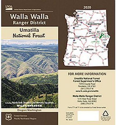 Walla Walla Ranger District National Forest Map 