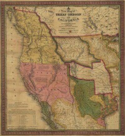 1846 Western United States Antique Map Reproduction