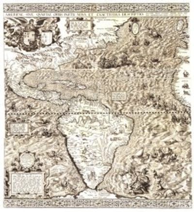 Americas 1562 Antique Map Replica