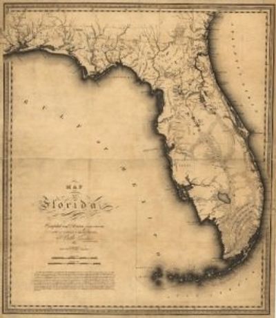 Antique Map of Florida 1823