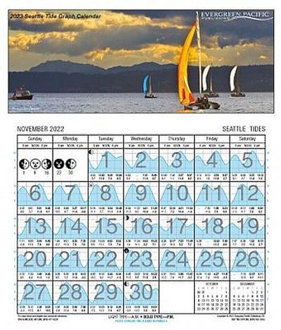 Tide Calendar Tables 2023 Seattle l Port Townsend San Juan Islands