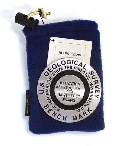 Mt Evans Benchmark Medallion