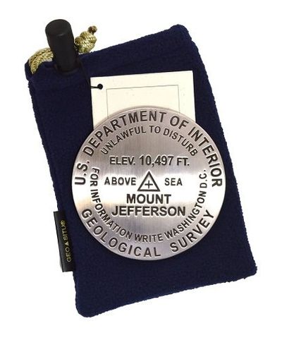 Mt Jefferson Benchmark Survey Medallion