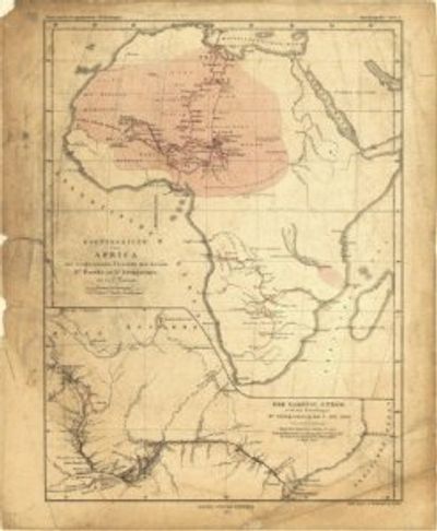 Antique Map of Africa 1857