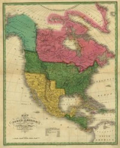 Antique Map of North America 1826