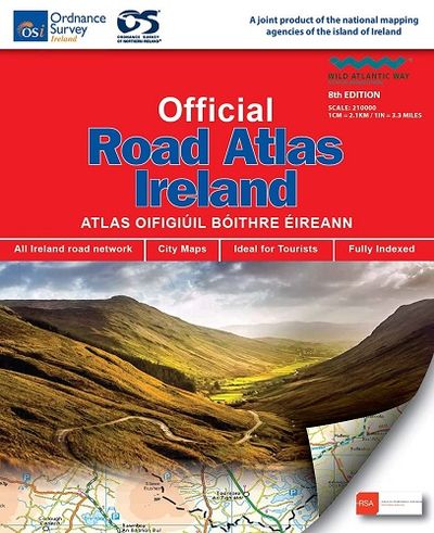 Official Road Atlas of Ireland Ordnance Survey Book