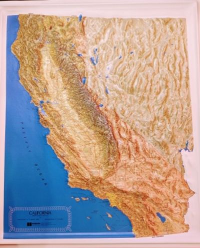 California Raised Relief Map new