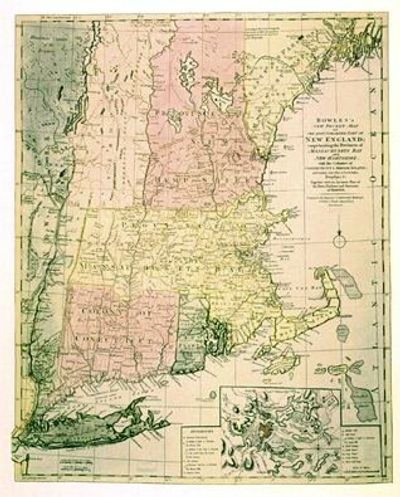 Antique Map of New England 1780